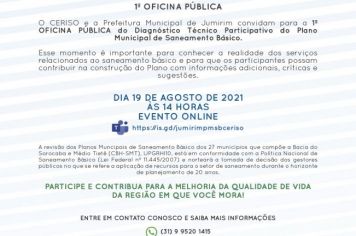 Oficina discute Revisão do Plano Municipal de Saneamento Básico de Jumirim