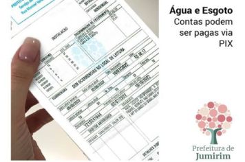 Contas de águas e esgoto podem ser pagas por pix