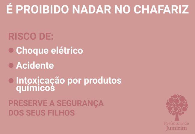 É proibido nadar no chafariz!