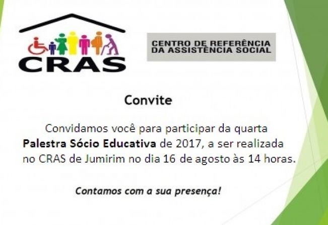 PALESTRA SOCIAL DE AGOSTO NO CRAS