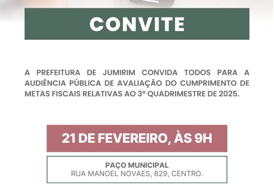 Convite - Audiência Pública