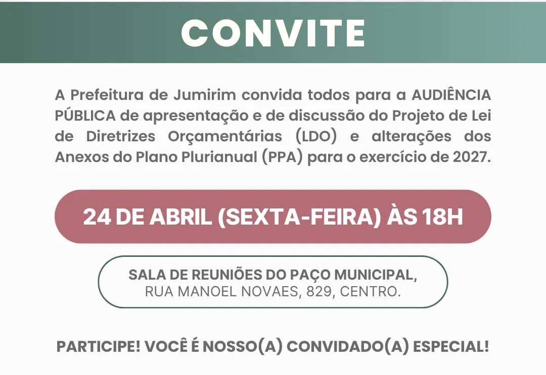 Convite - Audiência Pública