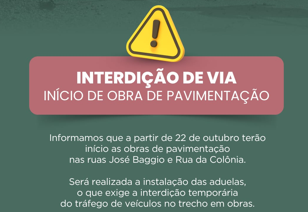 Interdição de Via.